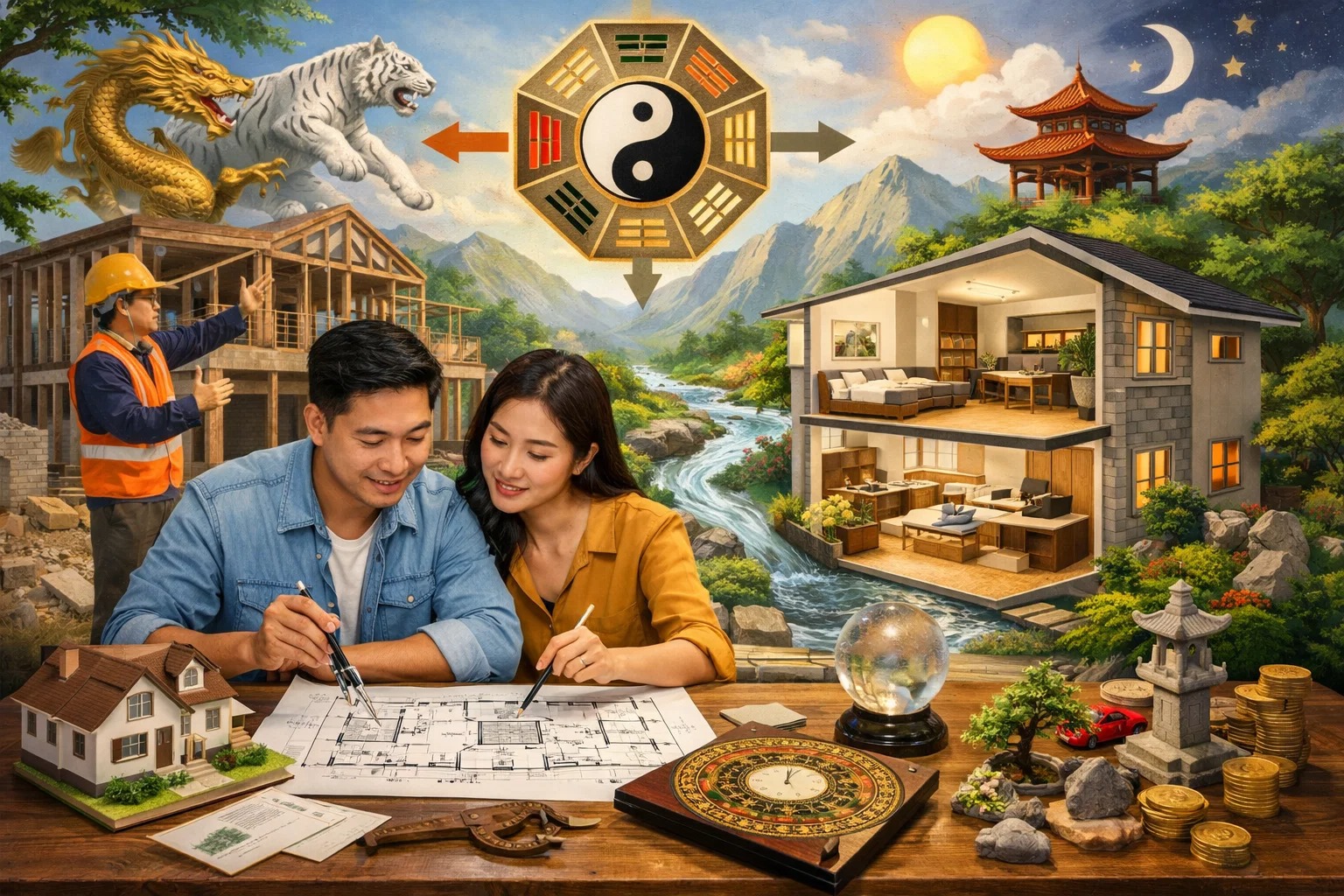 Phong thủy trong thi công thiết kế nhà ở nên hiểu đúng như thế nào