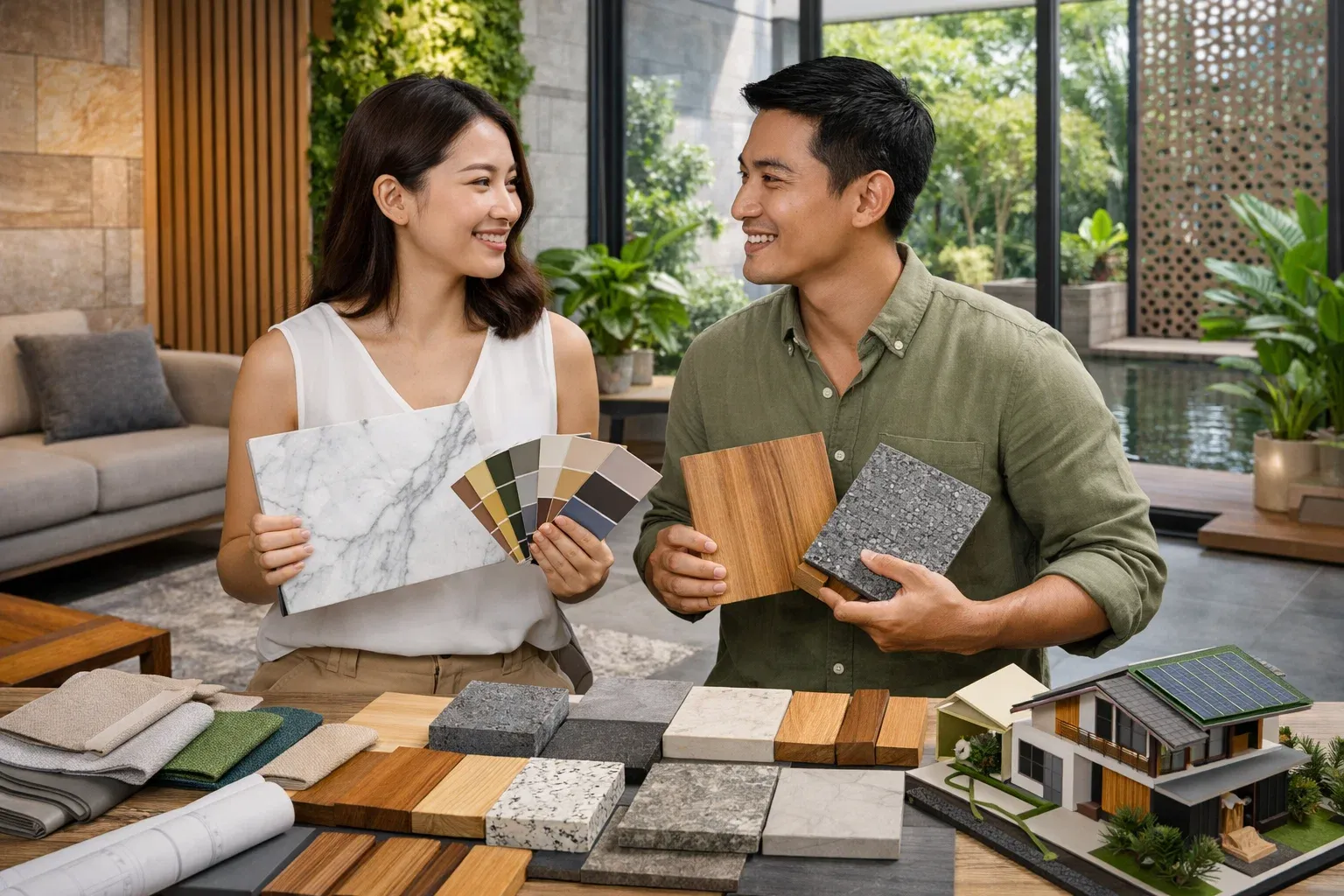 Vật liệu & màu sắc – Yếu tố tạo nên vẻ đẹp hiện đại bền vững