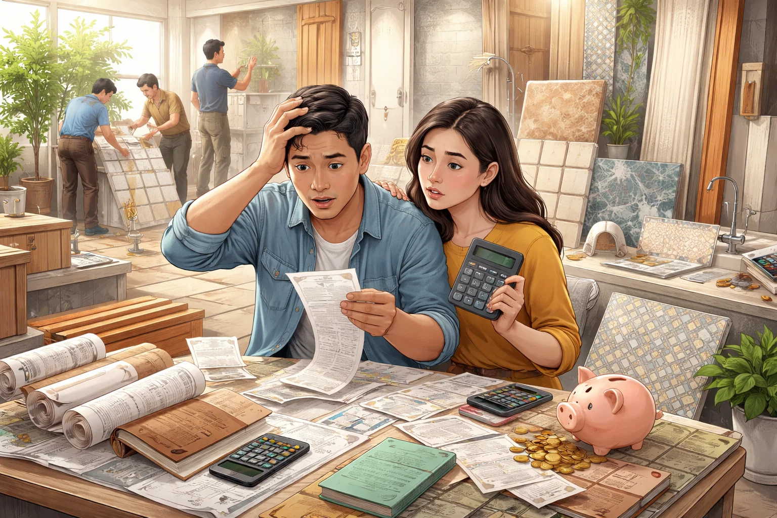 Chi phí phát sinh từ vật liệu hoàn thiện vượt ngoài dự tính